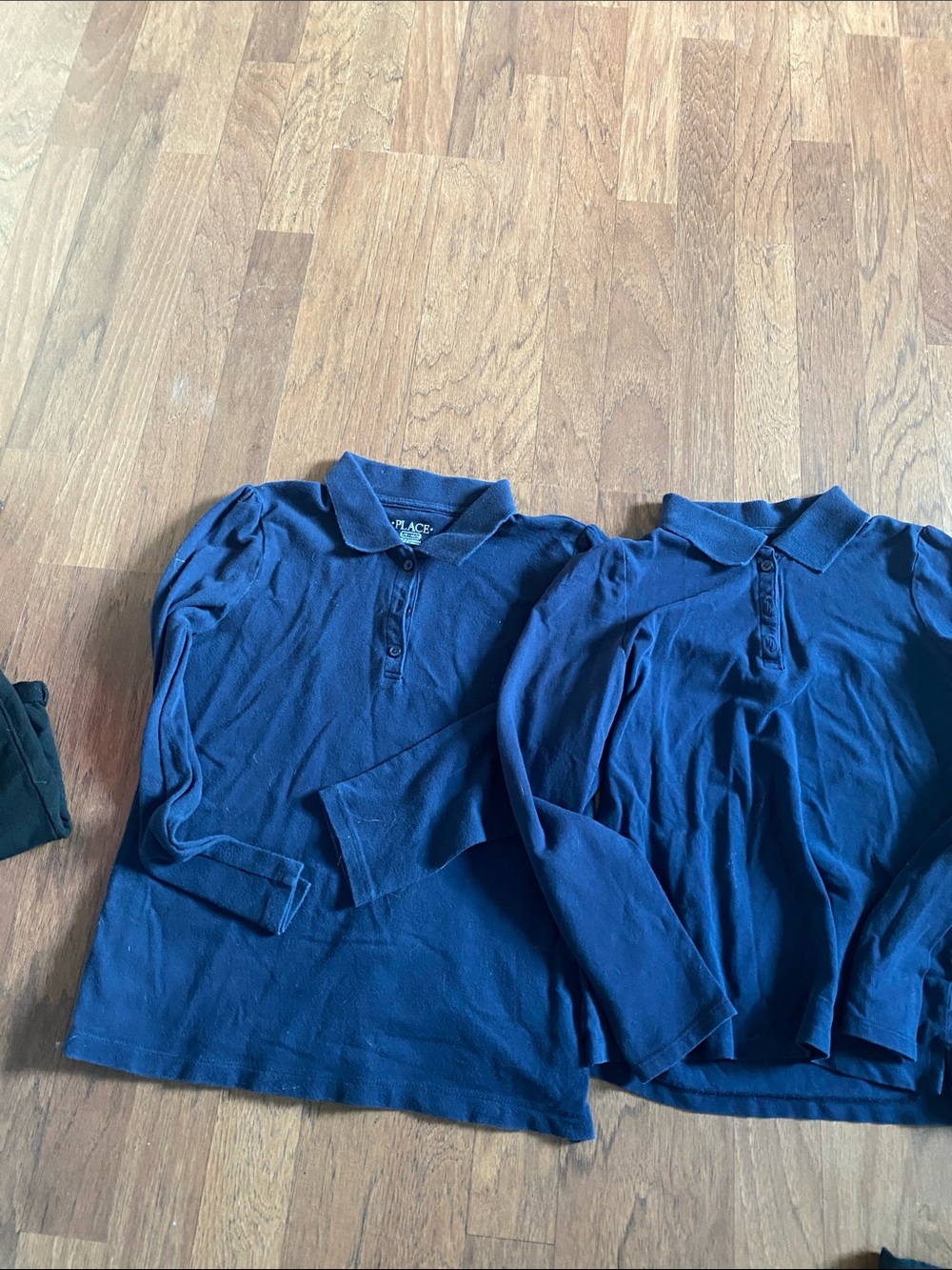 Place Girls' Long-Sleeve Polo Shirt - Navy Blue